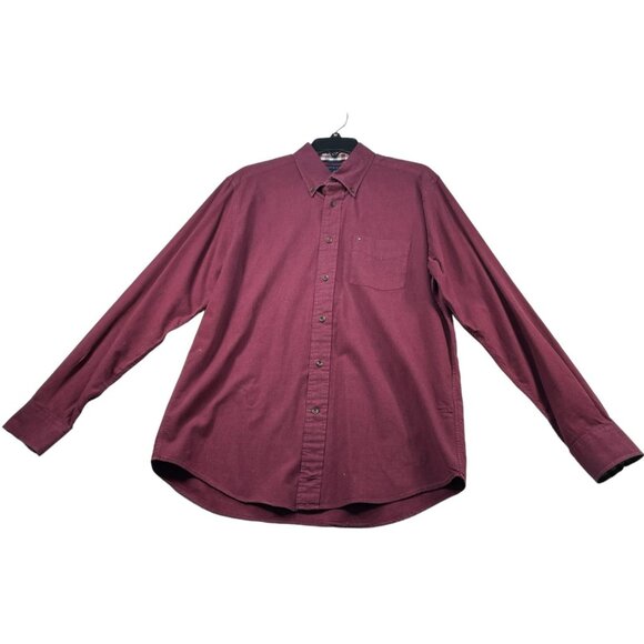 Tommy Hilfiger Other - Tommy Hilfiger Button Down Shirt Mens size Medium Burgundy Red Cotton Casual